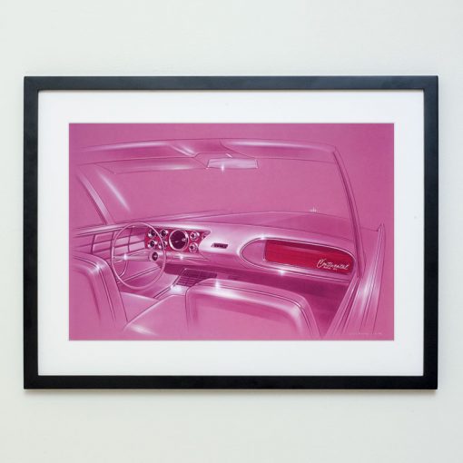 Lincoln Continental Concept Drawing Art Print